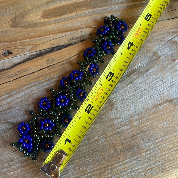 Anklet/bracelet handmade seed bead with cylinder twist closure - Picture 4 of 7